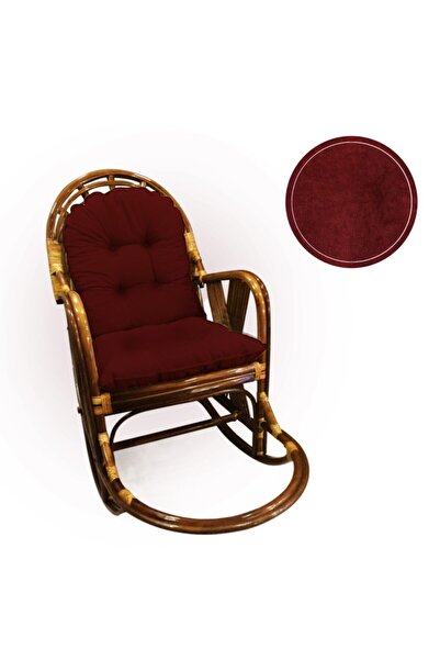 enesmefrusat 45x45 Bahçe Ve Bambu Sandalye Minderi Bordo