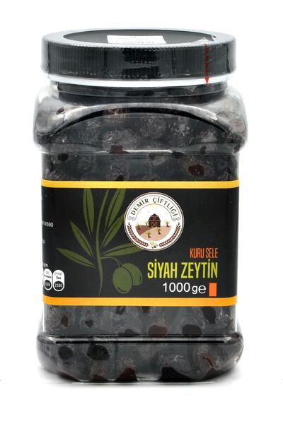 Demir Çiftliği Çok Az Tuzlu Uslu Kuru Sele Siyah Zeytin %2-3 Tuzlu 1 Kg