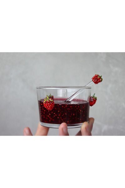 ADAMODART Jam Bowl with Raspberry Glass Figure