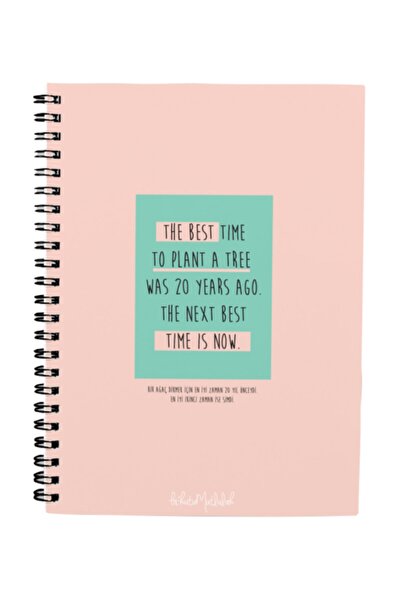 Bikutumutluluk Gift - N042 A5 Design Spiral Notebook - The Best Time