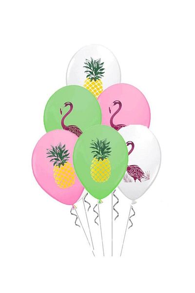 Flamingo Printed Latex Balloon 10 Pieces