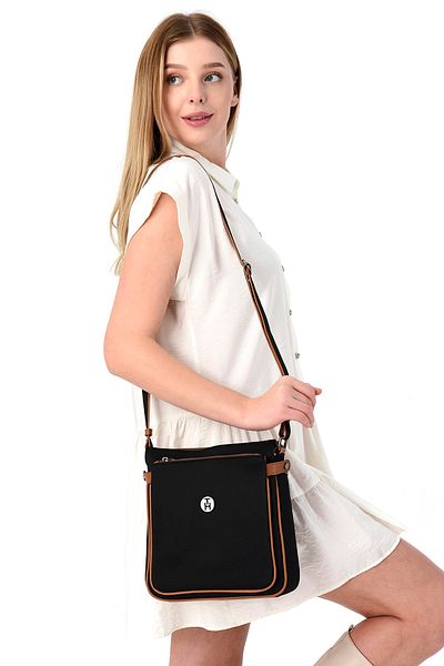 TH Geantă de damă Th-yk9950 Black Tan