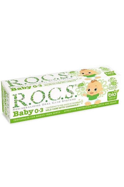 R.O.C.S. معجون أسنان للأطفال بعمر 0-3 سنوات - بخلاصة البابونج، 35 مل