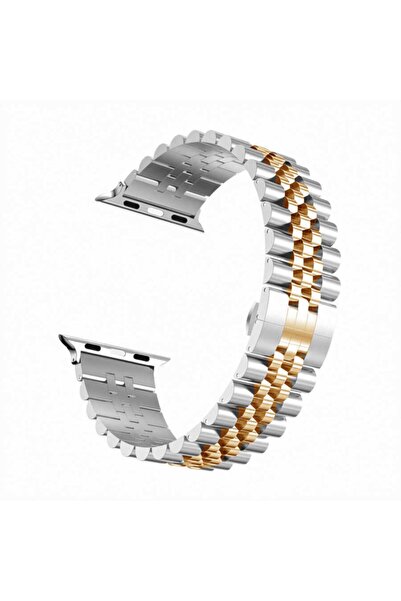 Nezih Case Apple Watch 38/40/41mm ve Seri 10 42mm Paslanmaz Çelik Rolex Tasar...