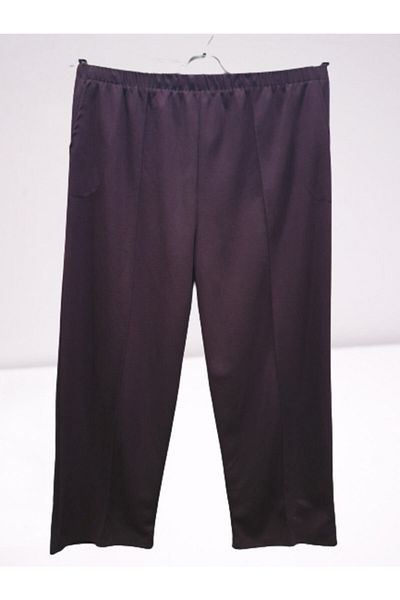 sercan konfeksiyon Plus Size Trousers with Elastic Waist