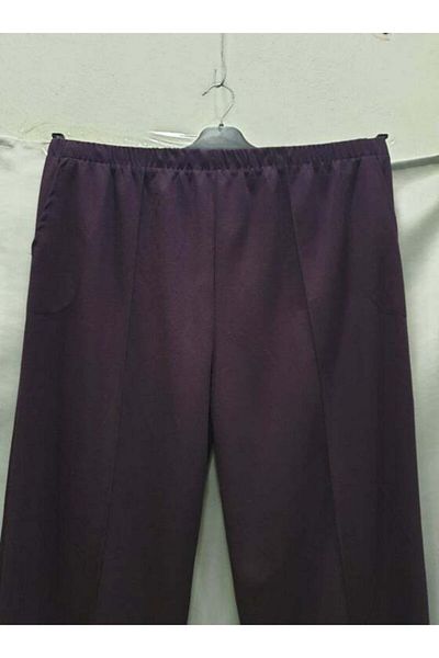 sercan konfeksiyon Plus Size Trousers with Elastic Waist