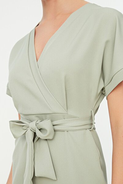 Trendyol Collection Menta öves mini szoknya, fodros szőtt ruha TWOSS20EL0944