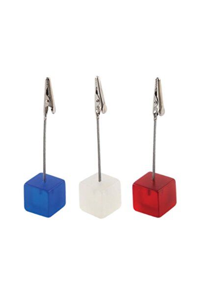 GIFTS STORE Suport pentru note cub 3 bucăți (albastru - roșu - transparent)