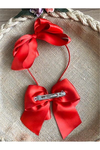 Yeşim Aksesuar Satin Maternity Crown and Bow Automatic Buckle Maternity Crown Buckle Set