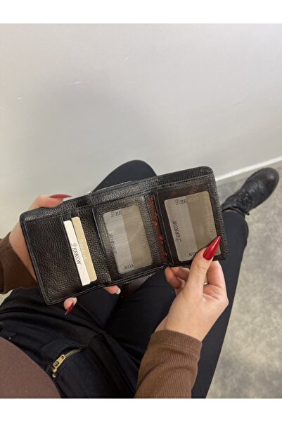 DERKON Small Convenient Genuine Leather Women's Wallet That Can Fit Into Any Bag