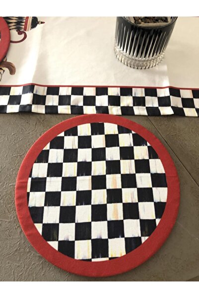 HAZE DESİGN LAB Dama Desenli Amerikan Servis