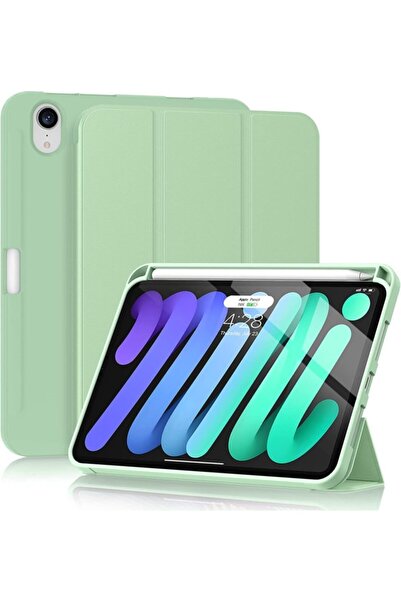 UnDePlus İpad Mini 7 (A17 Pro) Mini 6 Uyumlu Kılıf Kalem Bölmeli Smart Case 2...