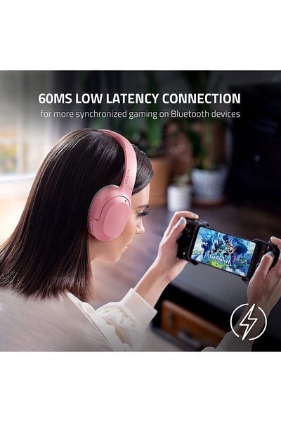 RAZER سماعات بلوتوث عالية الجودة مخصصة بتقنية Opus X - ANC مزودة بأربطة منخفضة ولا تحتوي على كابل
