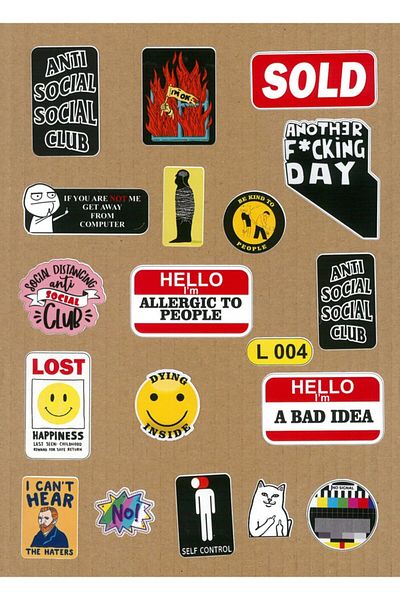 ENGINPRINT Mental Art Art Themed Laptop Notebook Tablet Sticker Set (18 Pieces)