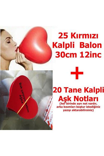 Parti dolabı بالون أحمر مع ملاحظات القلب لعيد الحب، هدية قلب رخيصة
