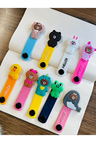 Mi7a Sevimli Silikon Kablo Düzenleyici Toparlayıcı Aparat 2 Li Set