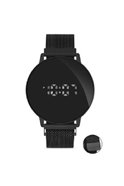 DESİNGSHOP Mıknatıslı Hasır Unisex Dijital Led Kol Saati