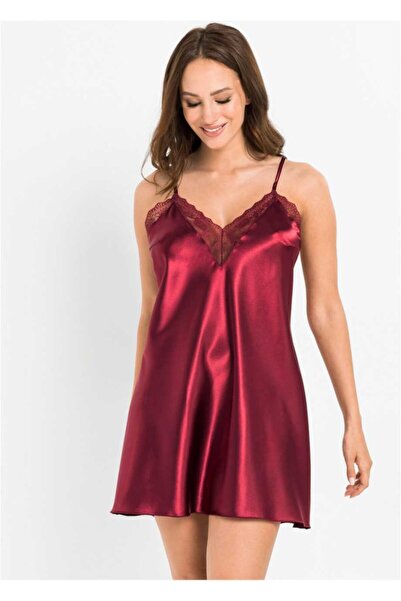 MClady Çapraz Askılı Saten Gecelik