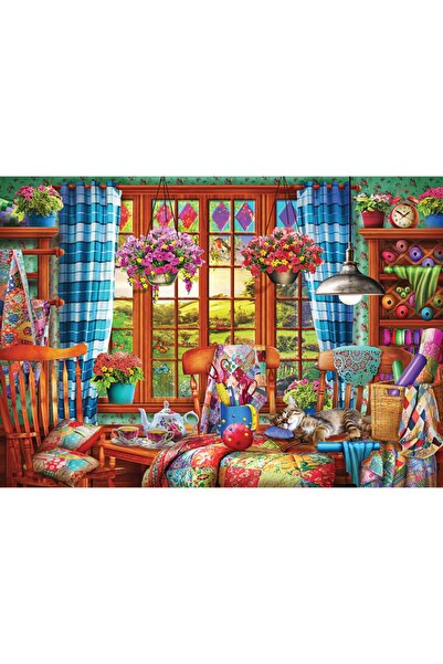 Genel Markalar 1000 Parça Yetişkin Puzzle Yapboz Dikiş Odası Ciro Marchetti Stitching Room Art Gallery