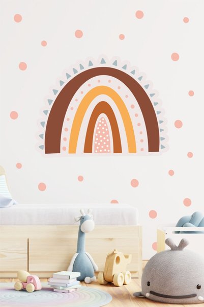 neşeli günlerim Boho duga i 150 Tačkasti dezen zidna nalepnica 50x100cm