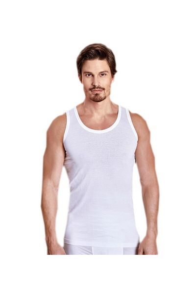 Muraty Ανδρικό Berrak White 6 Pack Βαμβακερό κλασικό χτενισμένο εσώρουχο