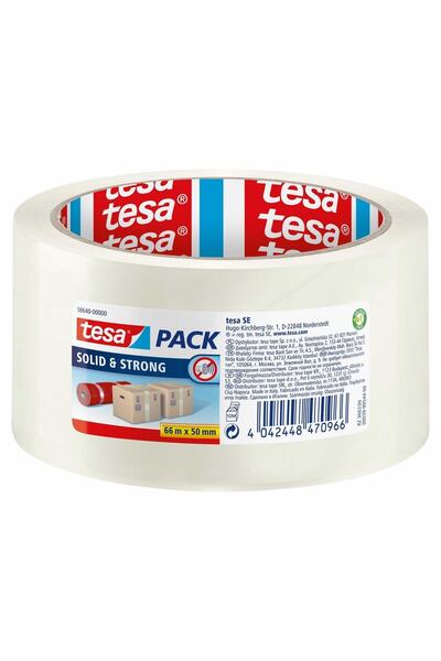 Tesa Sessiz Açılabilen Koli Bandı, 66mx50mm, Şeffaf