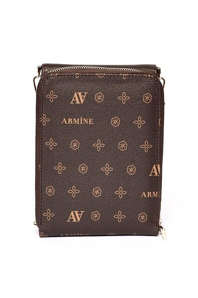 Armine 266 women's bag Brown printed