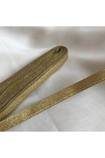 Bukle İplik 1 cm Simli Gold Kurdele  10 mt