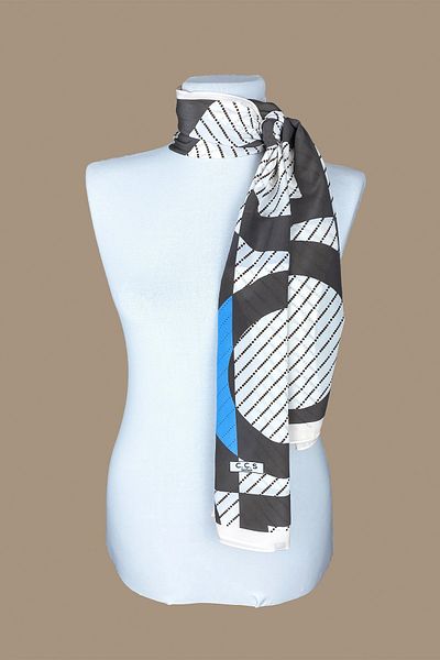 Sarar Women's Pearl Silk Patterned Scarf Shawl 45x180 cm
