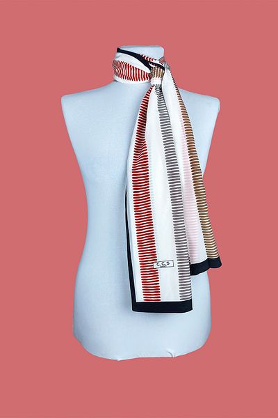 Sarar Women's Pearl Silk Patterned Scarf45X180 cm