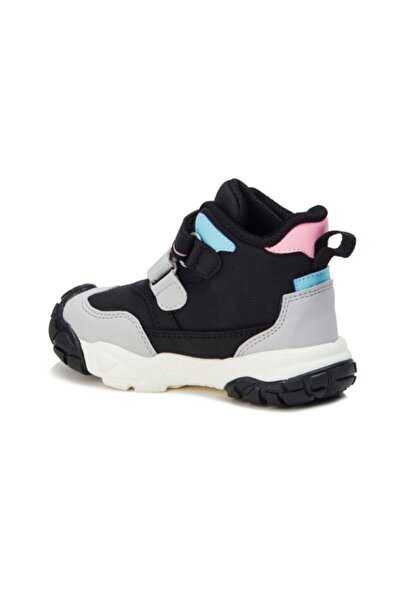 Vicco Sumo Gri Pembe Işıklı Su Geçirmez Kız Çocuk Ortopedik Cırtlı Bot