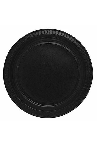 Roll-Up Black Colored Plastic Plate 22 Cm 25 Pieces * 20 Pieces