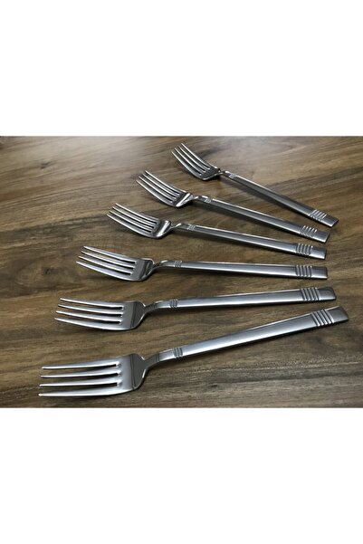 Kardelen 6 شوك عشاء باللون الفيروزي