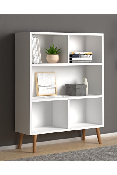 Monte Sehpa Milan Kitaplık Beyaz