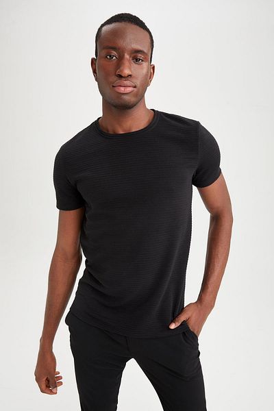 DeFacto Slim Fit Crew Neck Basic κοντομάνικο T-shirt
