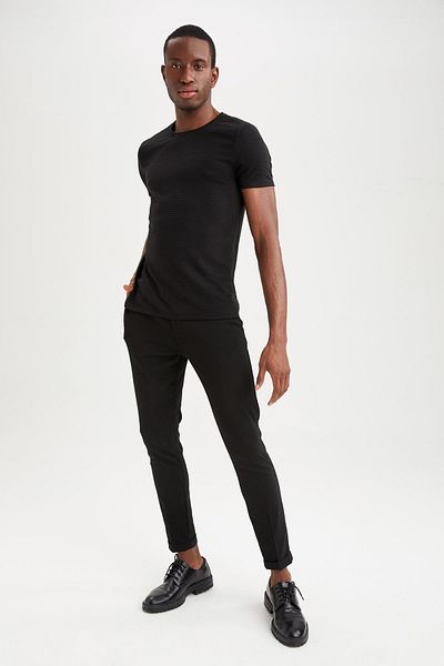 DeFacto Slim Fit Crew Neck Basic κοντομάνικο T-shirt