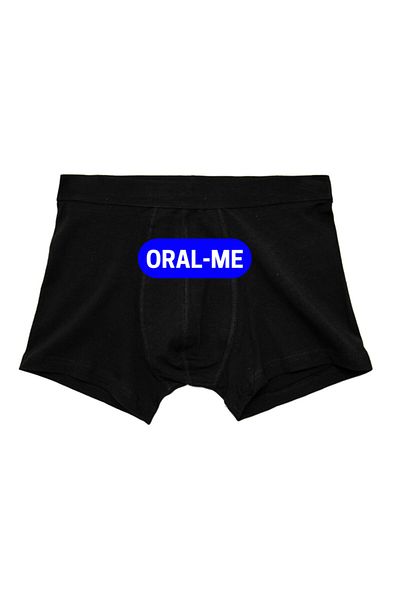 BoxerMasters Ανδρικό Boxer - Oral Me με τυπωμένο κείμενο