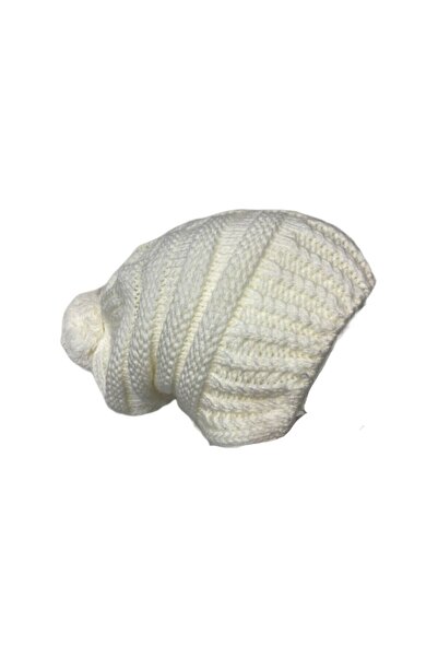 sema aksesuar Γυναικείο πλεκτό Beanie-bone με Pompom