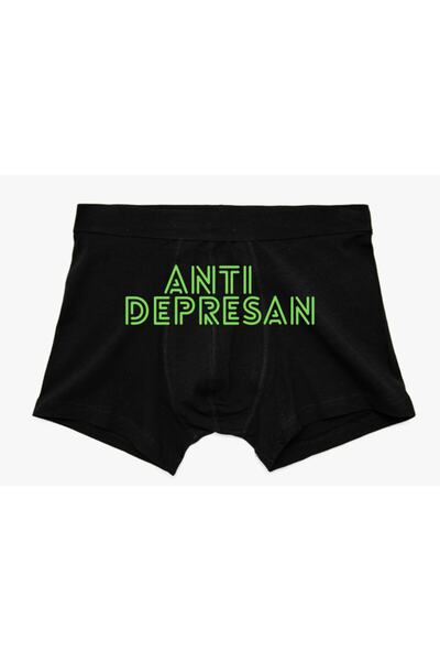 BoxerMasters Boxeri pentru bărbați cu imprimeuri antidepresive negre