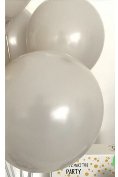 Deniz Party Store Smoke Gray Latex Balloon 10 Pieces
