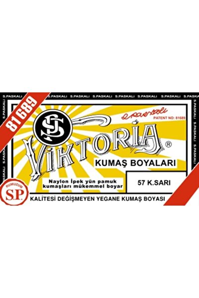 Viktoria Viktoria Toz Kumaş Boyası 10-13 gr 57 Koyu Sarı