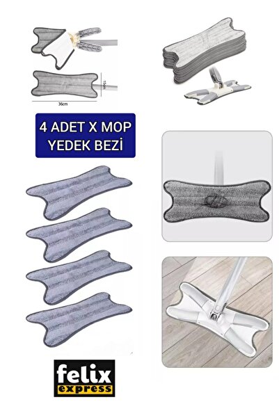 Oliva Nero Yedek Bez X Mop Yedek Bezi 4 Adet Mikrofiberli