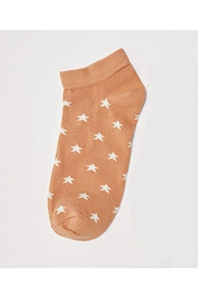 Prox جوارب نسائية منقوشة بنجوم بلون أسمر