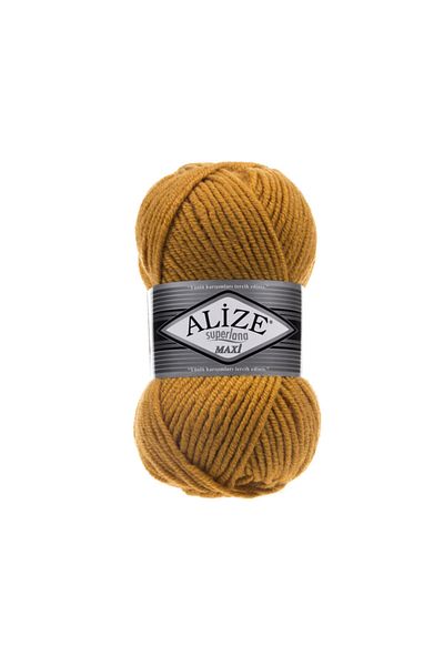 Alize Süperlana Maxi Hand Knitting Yarn (Συσκευασία 5) - 02-σαφράν