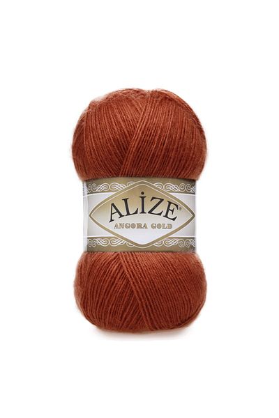 Alize حبل منسوج يدويًا باللون الذهبي الأنجورا (عبوة من 5 قطع) - 36-تان