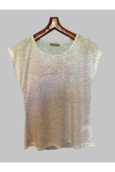 bilgi tekstil Women's White V-neck T-shirt