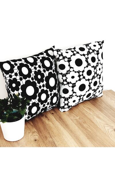 koçaktoptan Throw Pillow Cover Jacquard Fabric 45 X 45 Cm Set of 4