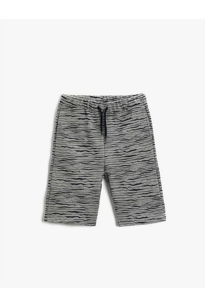 Koton Striped Lace-Up Shorts