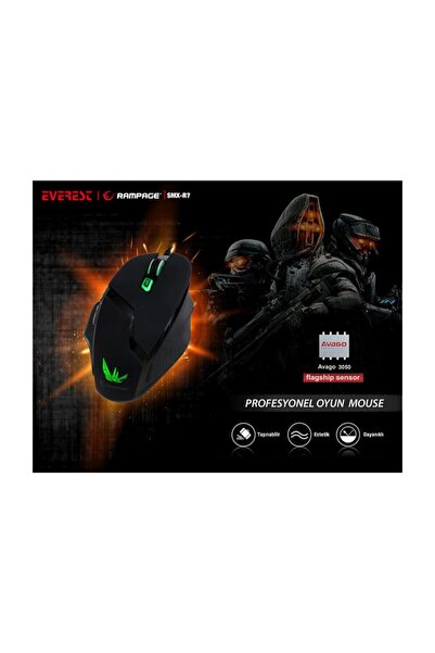 Rampage Smx-r7 Siyah 4000 Dpi Makro Avago Çipsetli Profesyonel Gaming Oyuncu ...