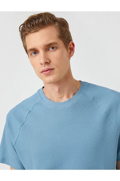 Koton Men's Raglan Sleeve Basic T-Shirt